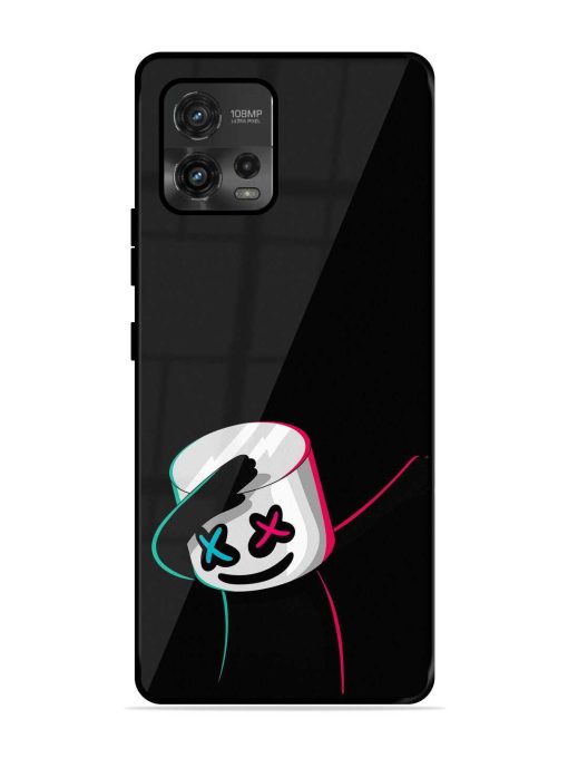 Black Marshmallow Glossy Metal Phone Cover for Motorola Moto G72