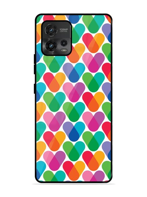 Overlapping Colors Colorful Glossy Metal TPU Phone Cover for Motorola Moto G72