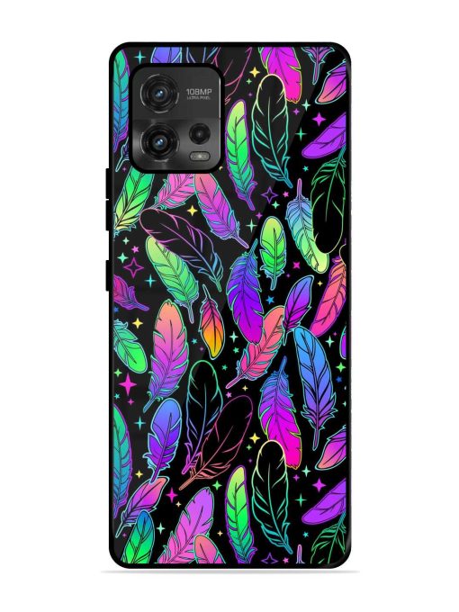 Bright Multi Colored Seamless Glossy Metal Phone Cover for Motorola Moto G72 Zapvi