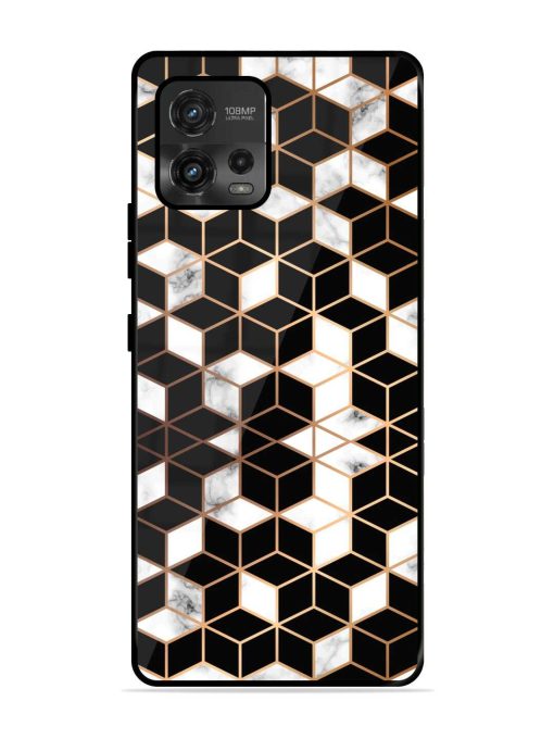 Vector Marble Texture Glossy Metal Phone Cover for Motorola Moto G72