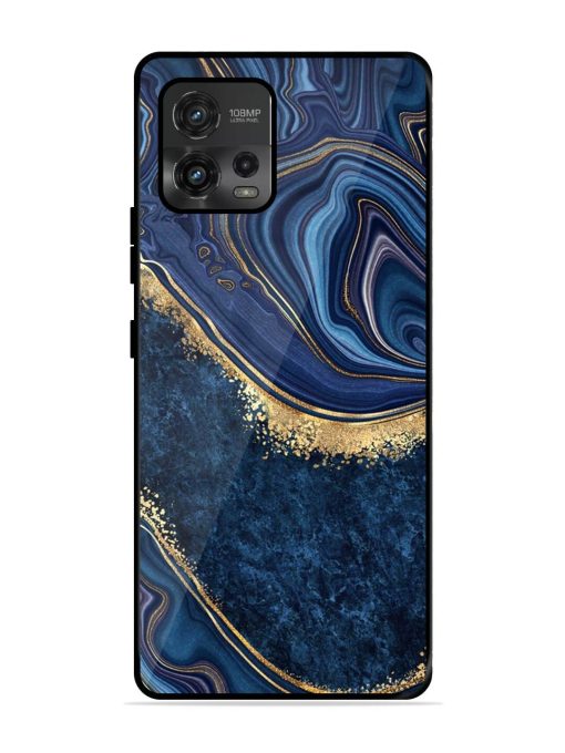 Abstract Background Blue Glossy Metal TPU Phone Cover for Motorola Moto G72 Zapvi