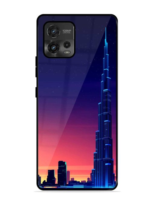 Burj Khalifa Abstract Glossy Metal Phone Cover for Motorola Moto G72 Zapvi