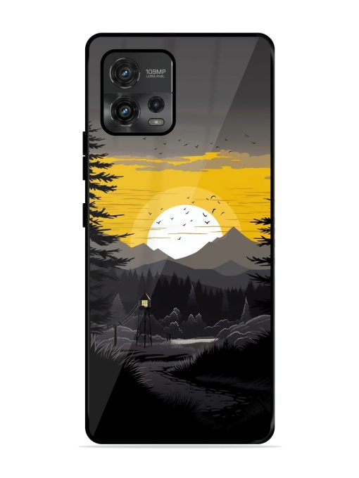 Sunset Vector Glossy Metal Phone Cover for Motorola Moto G72