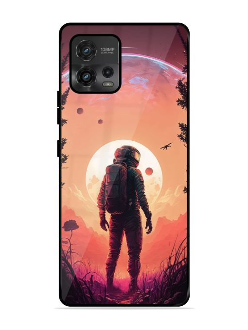 Red Sky At Morning Glossy Metal Phone Cover for Motorola Moto G72