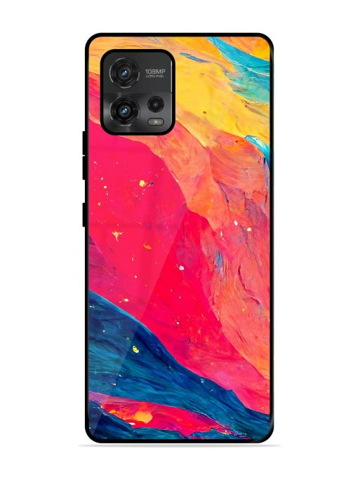 Starry Night Glossy Metal Phone Cover for Motorola Moto G72