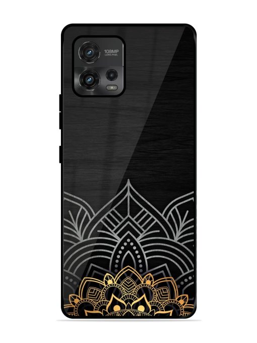 Decorative Golden Pattern Glossy Metal Phone Cover for Motorola Moto G72