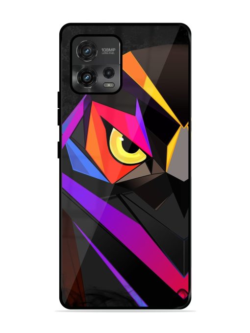 Wpap Owl Glossy Metal Phone Cover for Motorola Moto G72 Zapvi