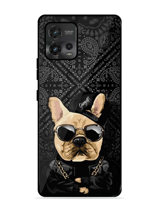 Gangsta Cool Sunmetales Dog Glossy Metal Phone Cover for Motorola Moto G72 Zapvi