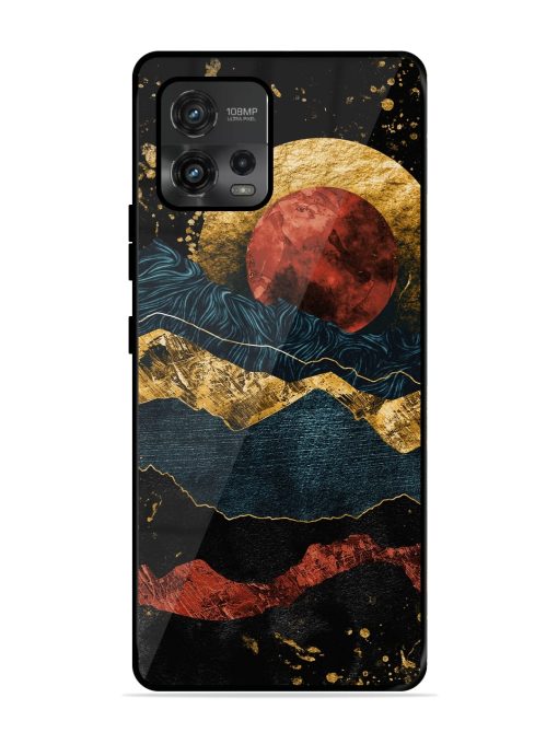 Gold Painting View Glossy Metal Phone Cover for Motorola Moto G72