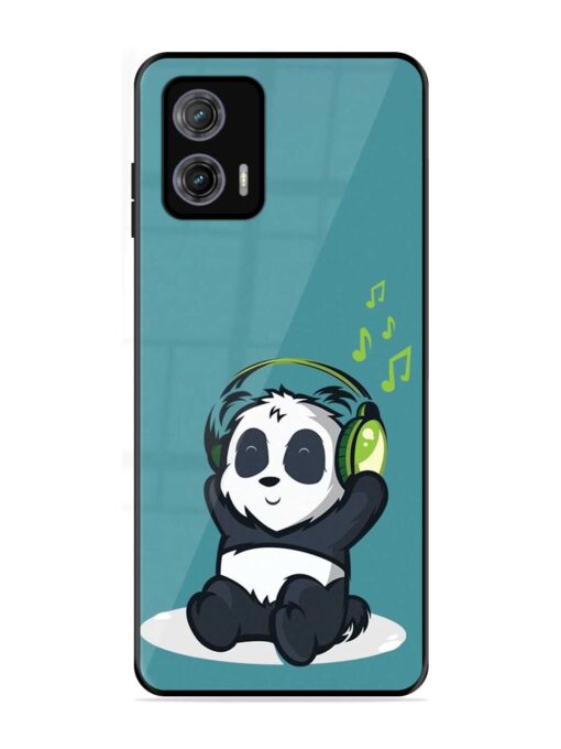 Music Panda Glossy Metal Phone Cover for Motorola Moto G73 (5G) Zapvi