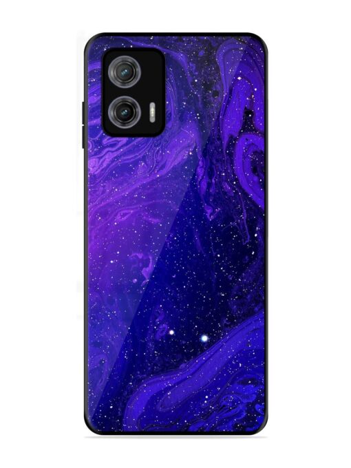 Galaxy Acrylic Abstract Art Glossy Metal Phone Cover for Motorola Moto G73 (5G) Zapvi