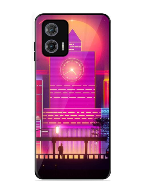 Clock Tower Glossy Metal TPU Phone Cover for Motorola Moto G73 (5G)