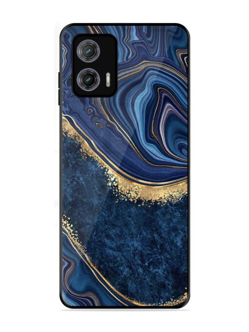 Abstract Background Blue Glossy Metal TPU Phone Cover for Motorola Moto G73 (5G) Zapvi