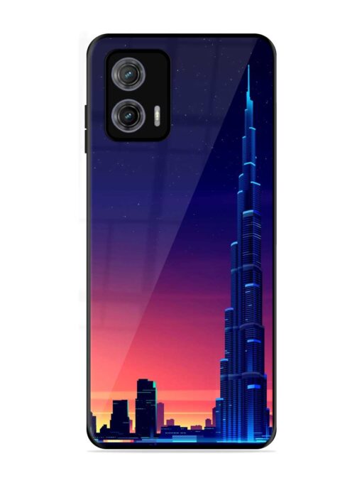 Burj Khalifa Abstract Glossy Metal Phone Cover for Motorola Moto G73 (5G) Zapvi