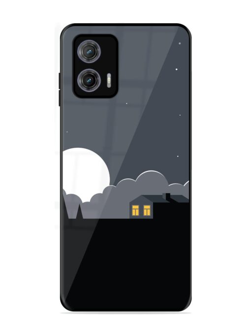 Full Moon Vector Art Glossy Metal Phone Cover for Motorola Moto G73 (5G)