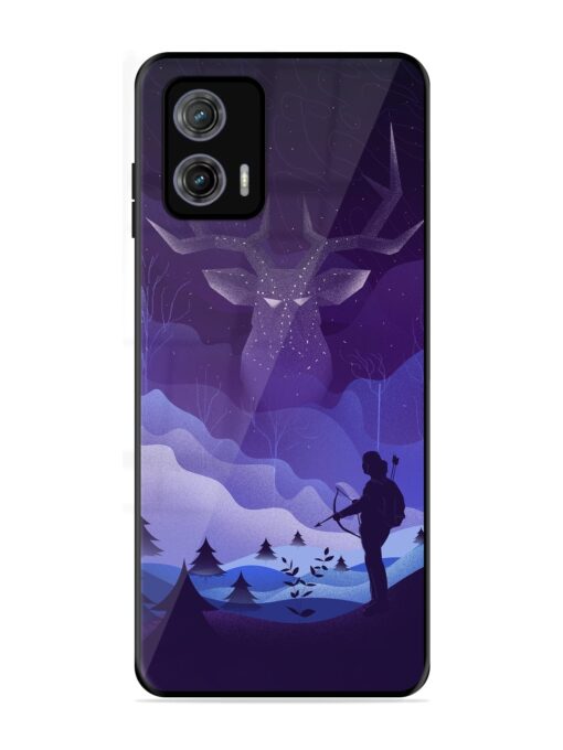 Deer Forest River Glossy Metal Phone Cover for Motorola Moto G73 (5G) Zapvi