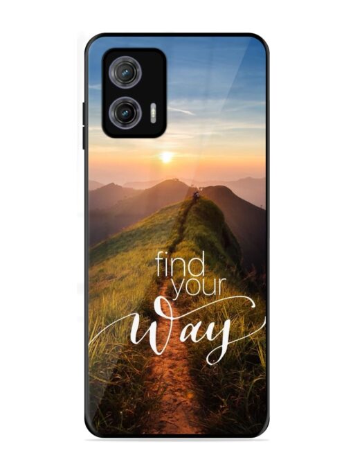 Find Your Way Glossy Metal Phone Cover for Motorola Moto G73 (5G) Zapvi