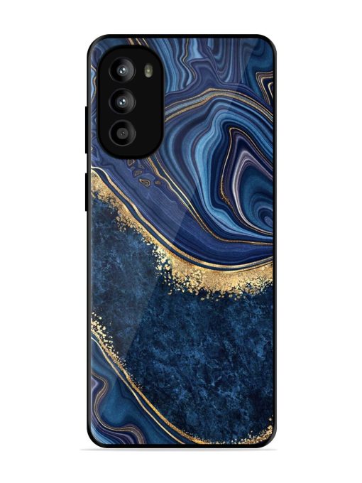 Abstract Background Blue Glossy Metal TPU Phone Cover for Motorola Moto G82 (5G)