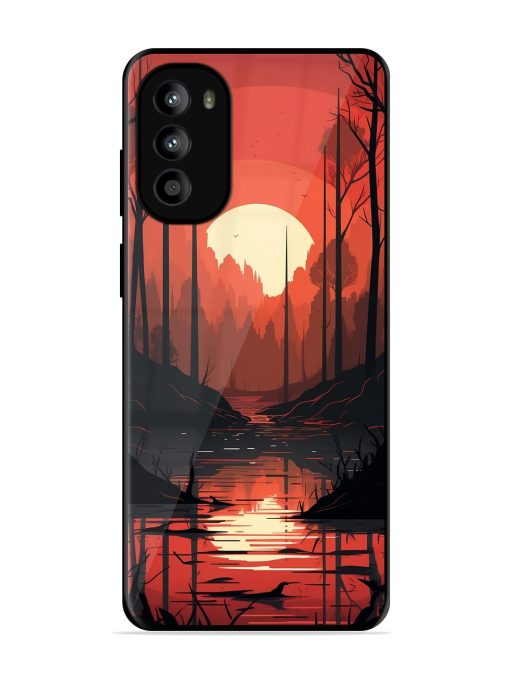 Natural Landscape Glossy Metal Phone Cover for Motorola Moto G82 (5G) Zapvi