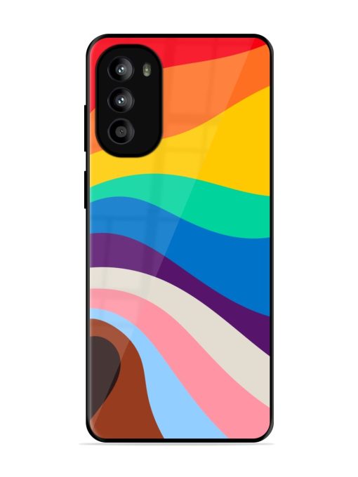 Minimal Pride Art Glossy Metal Phone Cover for Motorola Moto G82 (5G)