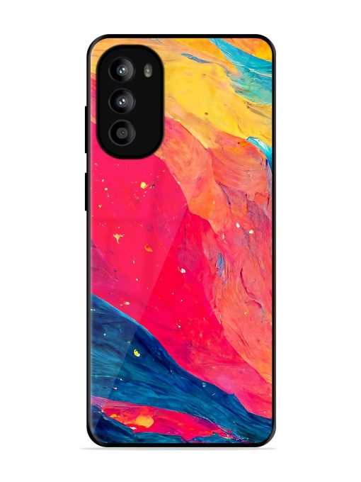 Starry Night Glossy Metal Phone Cover for Motorola Moto G82 (5G) Zapvi