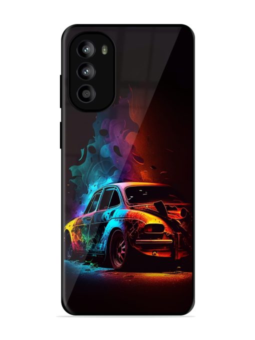 High Classic Car Art Glossy Metal Phone Cover for Motorola Moto G82 (5G)