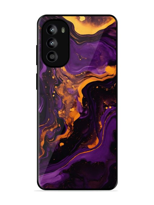 Painting Of A Purple Glossy Metal Phone Cover for Motorola Moto G82 (5G)