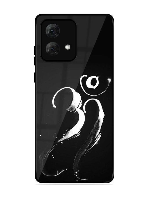 Om Logo Glossy Metal Phone Cover for Motorola Moto G84 (5G) Zapvi