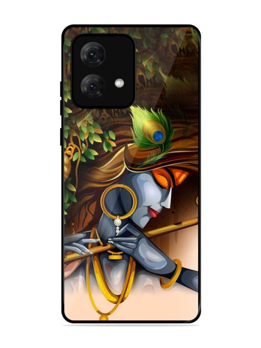 Krishna Glossy Metal Phone Cover for Motorola Moto G84 (5G) Zapvi