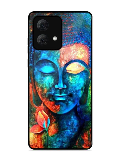 Buddha Painting Glossy Metal Phone Cover for Motorola Moto G84 (5G) Zapvi