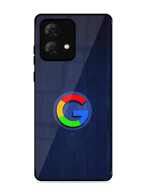 Google Logo Printed Glossy Metal TPU Phone Cover for Motorola Moto G84 (5G)