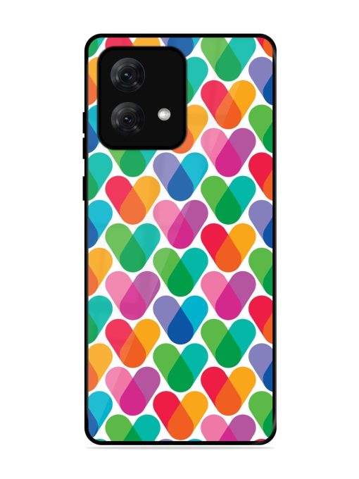 Overlapping Colors Colorful Glossy Metal TPU Phone Cover for Motorola Moto G84 (5G) Zapvi