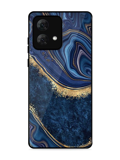 Abstract Background Blue Glossy Metal TPU Phone Cover for Motorola Moto G84 (5G) Zapvi