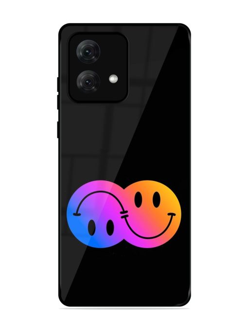 Gradient Smile Art Glossy Metal TPU Phone Cover for Motorola Moto G84 (5G) Zapvi