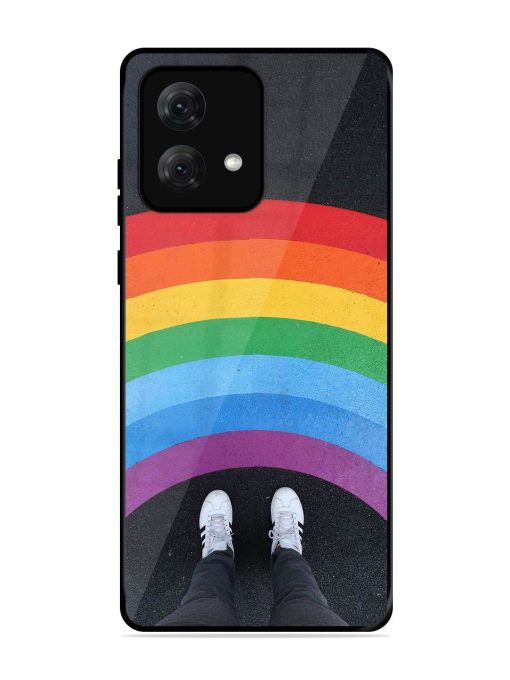 Legs Rainbow Glossy Metal TPU Phone Cover for Motorola Moto G84 (5G) Zapvi