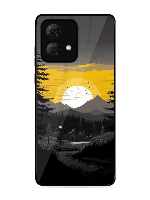 Sunset Vector Glossy Metal Phone Cover for Motorola Moto G84 (5G) Zapvi