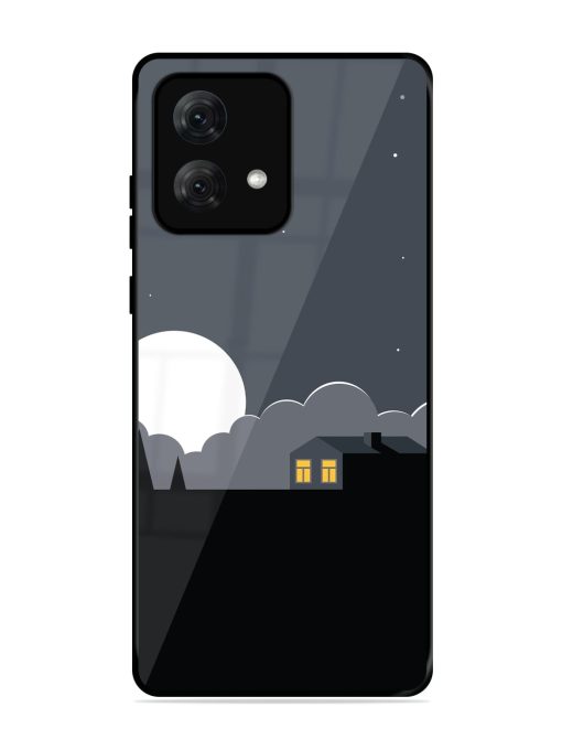 Full Moon Vector Art Glossy Metal Phone Cover for Motorola Moto G84 (5G) Zapvi