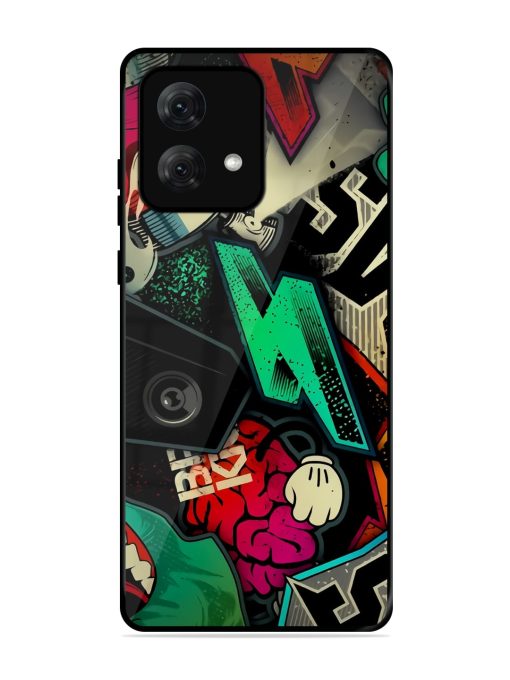 Graffiti Art Glossy Metal Phone Cover for Motorola Moto G84 (5G) Zapvi