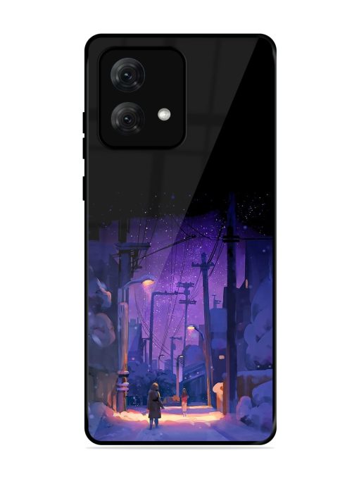 Winter Anime Art Glossy Metal Phone Cover for Motorola Moto G84 (5G) Zapvi