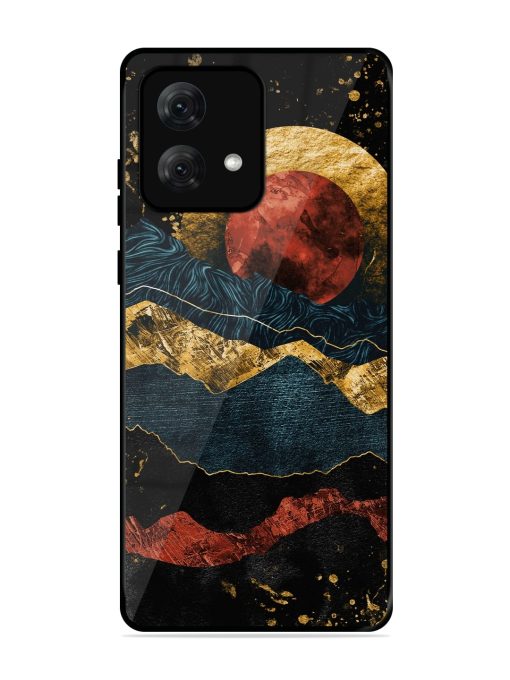 Gold Painting View Glossy Metal Phone Cover for Motorola Moto G84 (5G) Zapvi