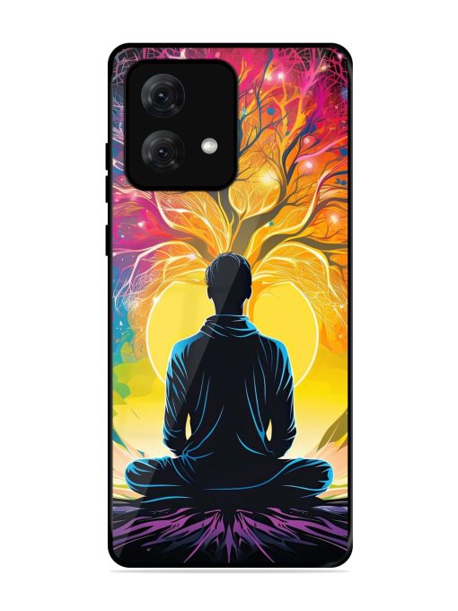 Mind Colourful Glossy Metal Phone Cover for Motorola Moto G84 (5G) Zapvi