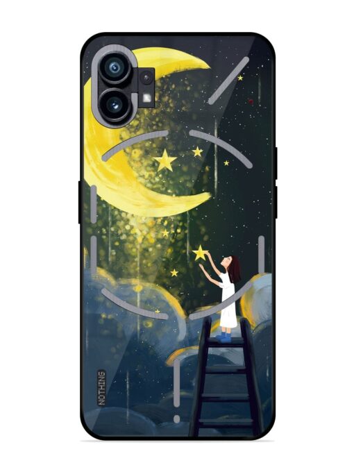 Moonlight Healing Night Illustration Glossy Metal TPU Phone Cover for Nothing Phone 1