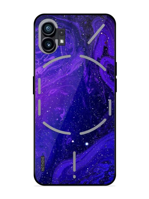 Galaxy Acrylic Abstract Art Glossy Metal Phone Cover for Nothing Phone 1