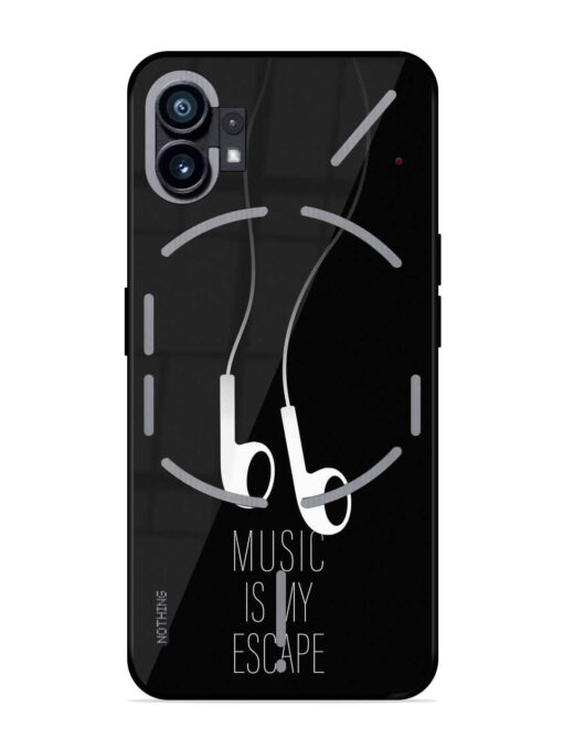 Music Is My Escape Glossy Metal Phone Cover for Nothing Phone 1