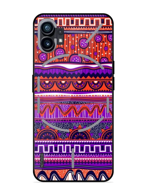 Ethnic Seamless Pattern Glossy Metal TPU Phone Cover for Nothing Phone 1 Zapvi