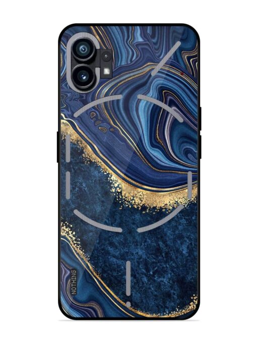 Abstract Background Blue Glossy Metal TPU Phone Cover for Nothing Phone 1 Zapvi