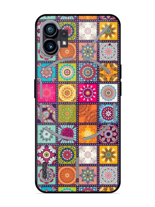 Seamless Pattern Vintage Glossy Metal Phone Cover for Nothing Phone 1 Zapvi