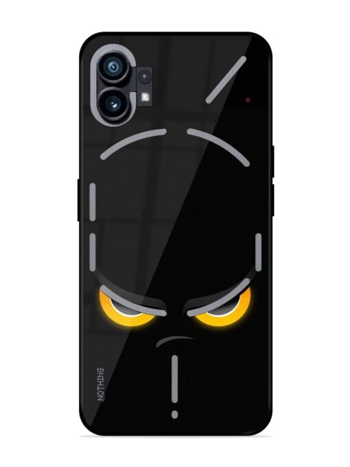 Scary Yellow Eye Glossy Metal TPU Phone Cover for Nothing Phone 1 Zapvi