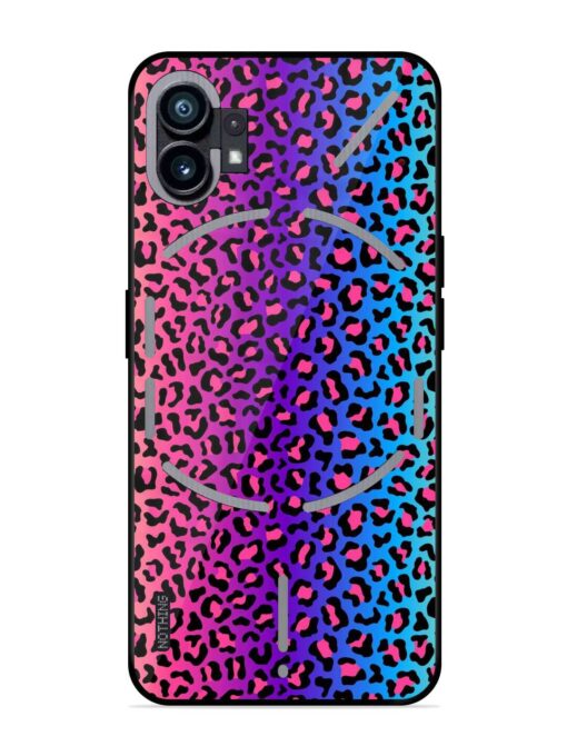 Colorful Leopard Seamless Glossy Metal Phone Cover for Nothing Phone 1 Zapvi