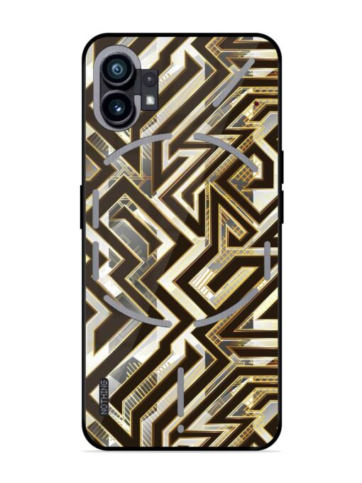 Technology Geometric Seamless Glossy Metal Phone Cover for Nothing Phone 1